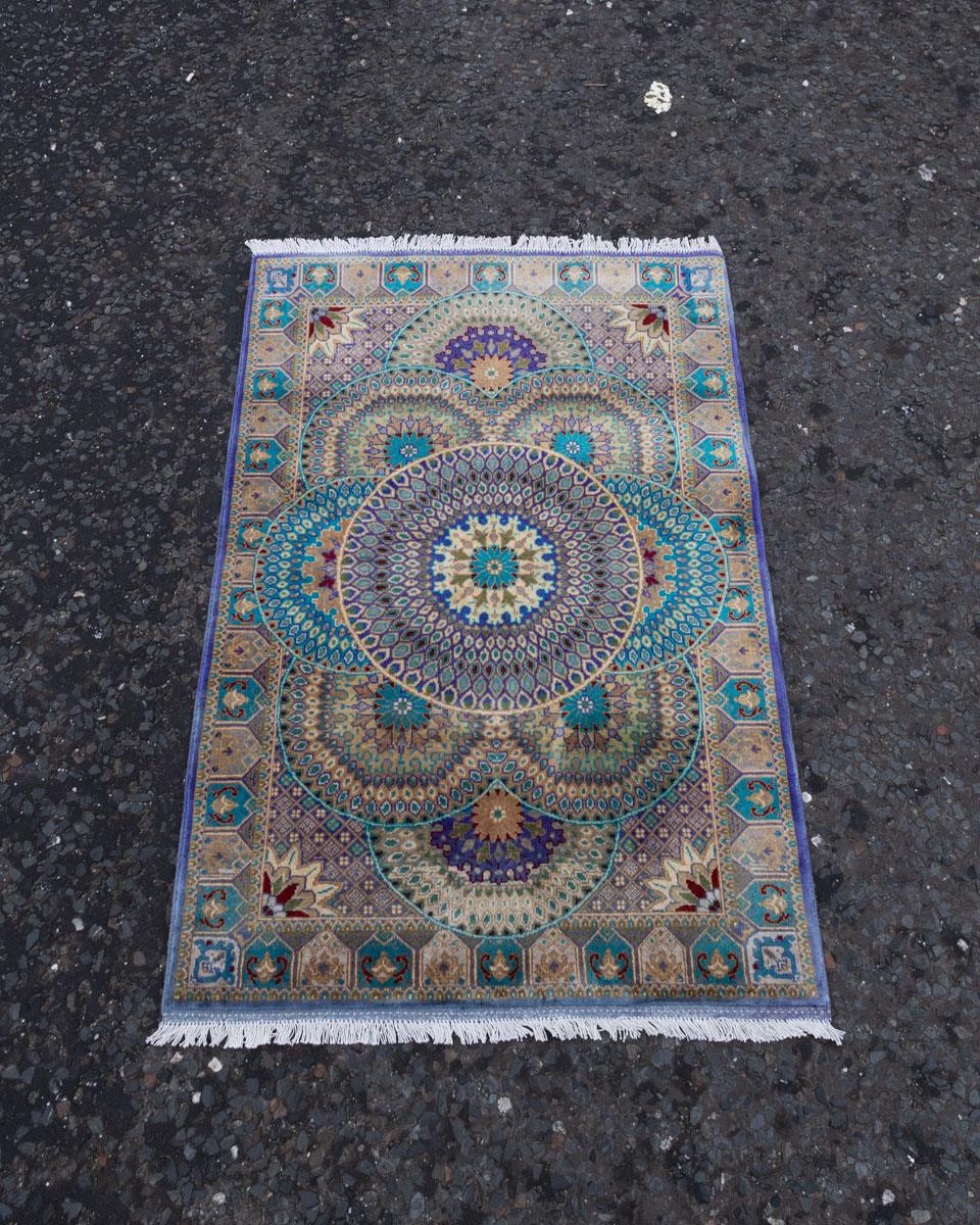 Afghan Handwoven Double Knot Medallion Rug ST3