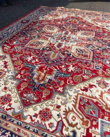 JAN04 Red Full Pile Carpet with Medallion