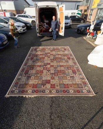 JAN05 Ivory Cashmere Panel Design Carpet