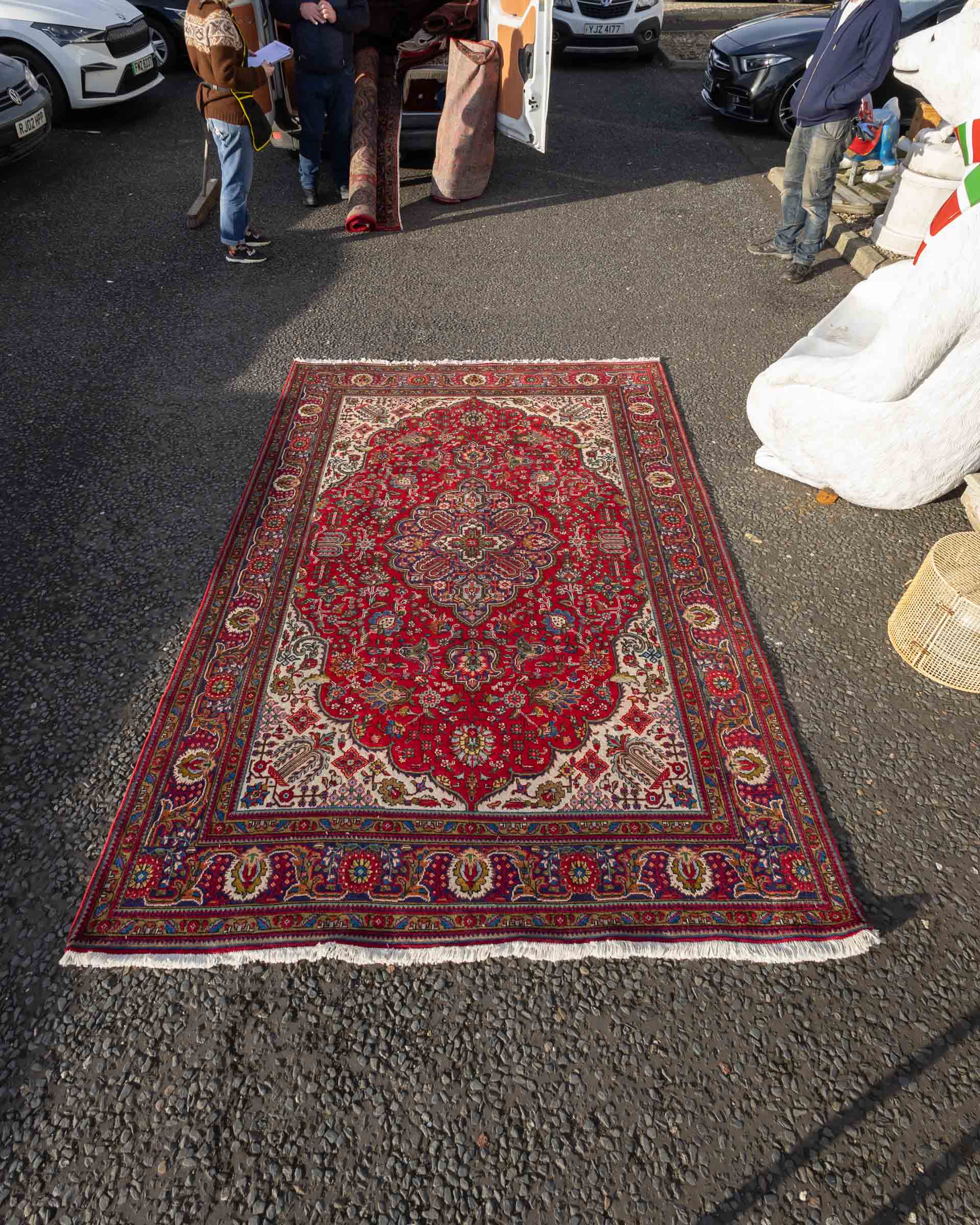 JAN11 Persian Rabriz Floral Carpet