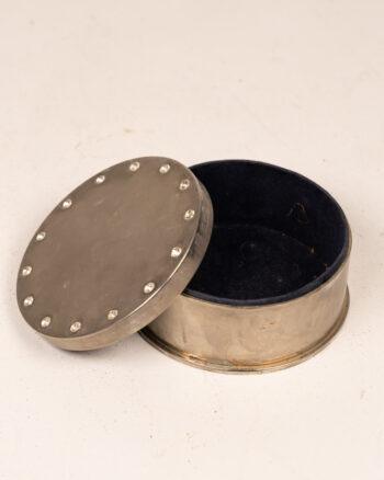 Vintage Metal Box with Diamonté Detailing