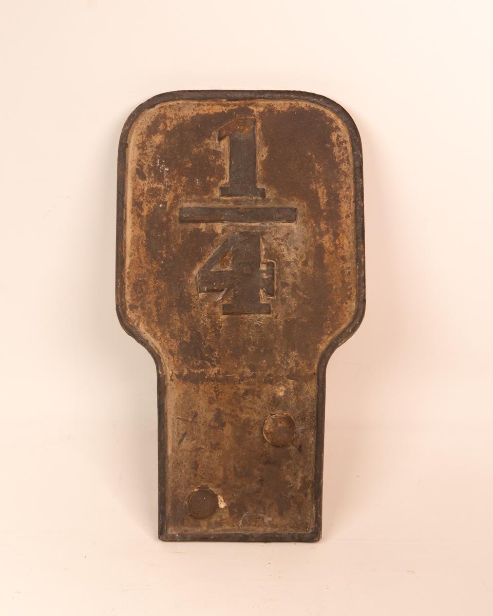 Vintage Railway Cast Iron 1/4 Mile Marker Sign - On The Square Emporium