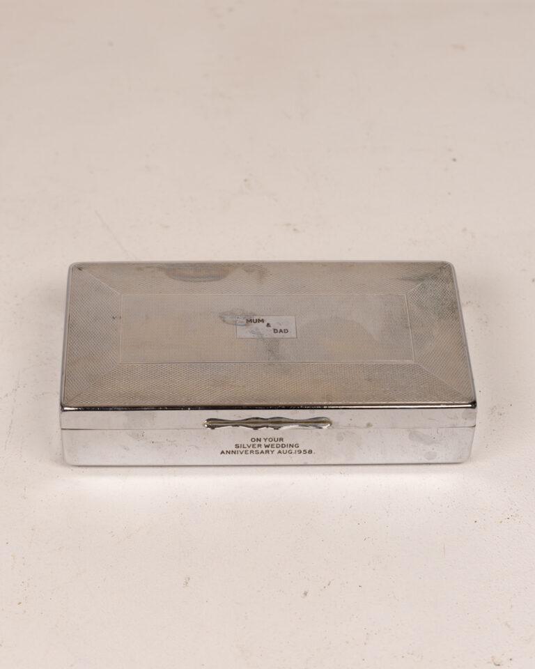 Vintage Silver-Plated Anniversary Box