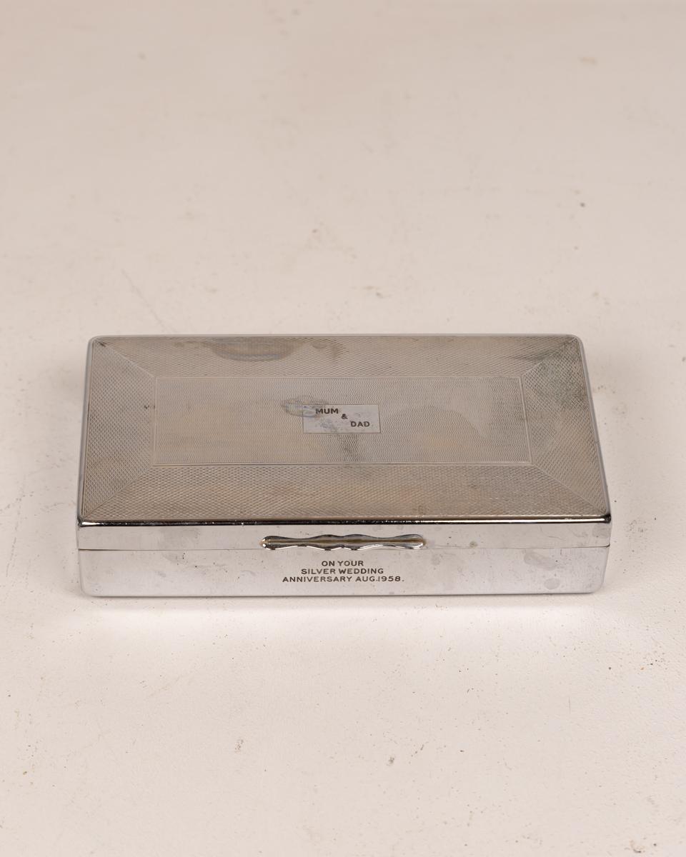 Vintage Silver-Plated Anniversary Box