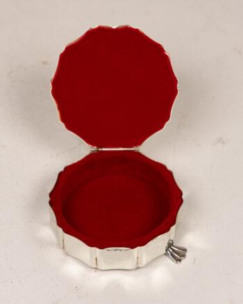 Vintage Silver Compact with Floral Design