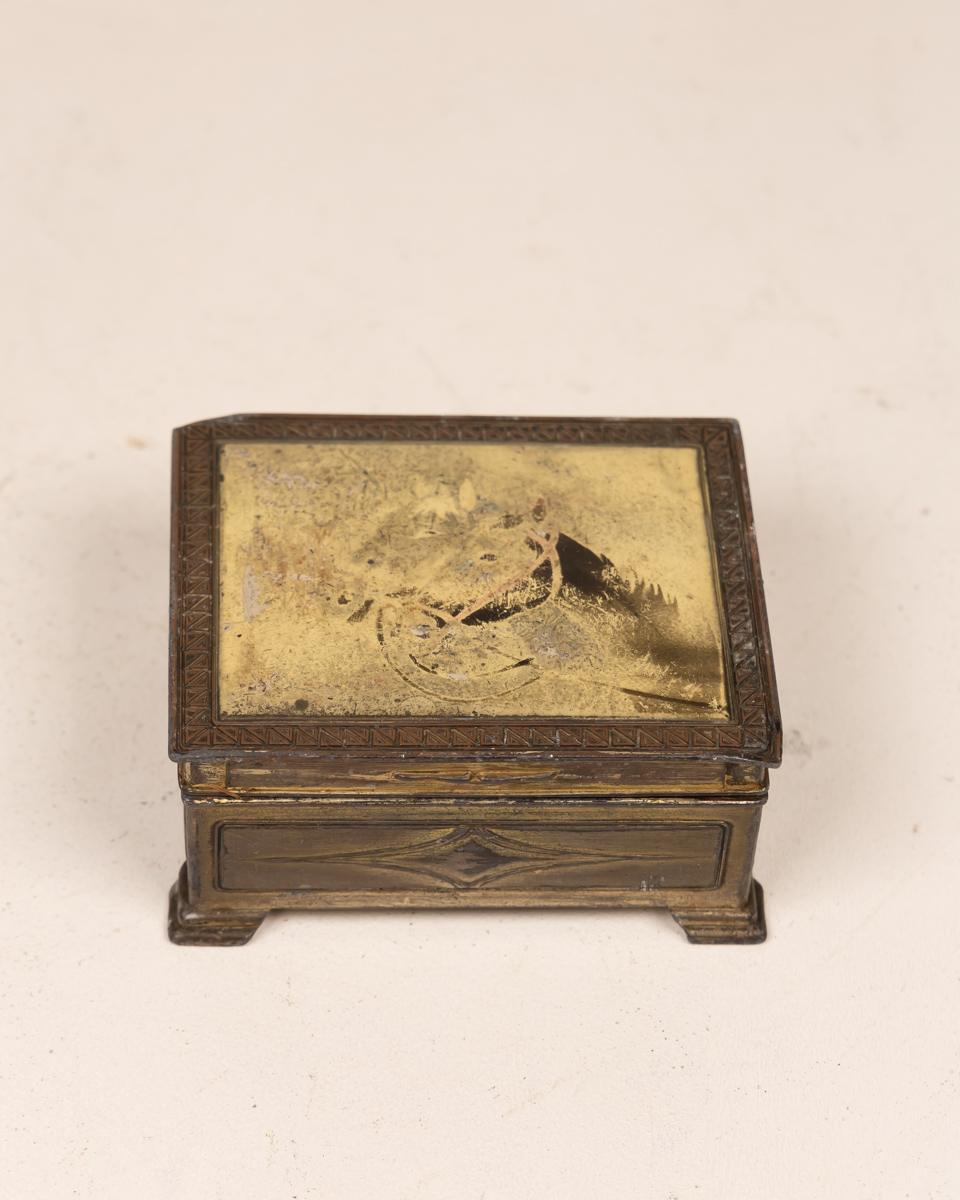 Vintage Brass Jewelry Box