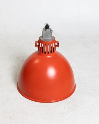 Red Industrial Ceiling Light