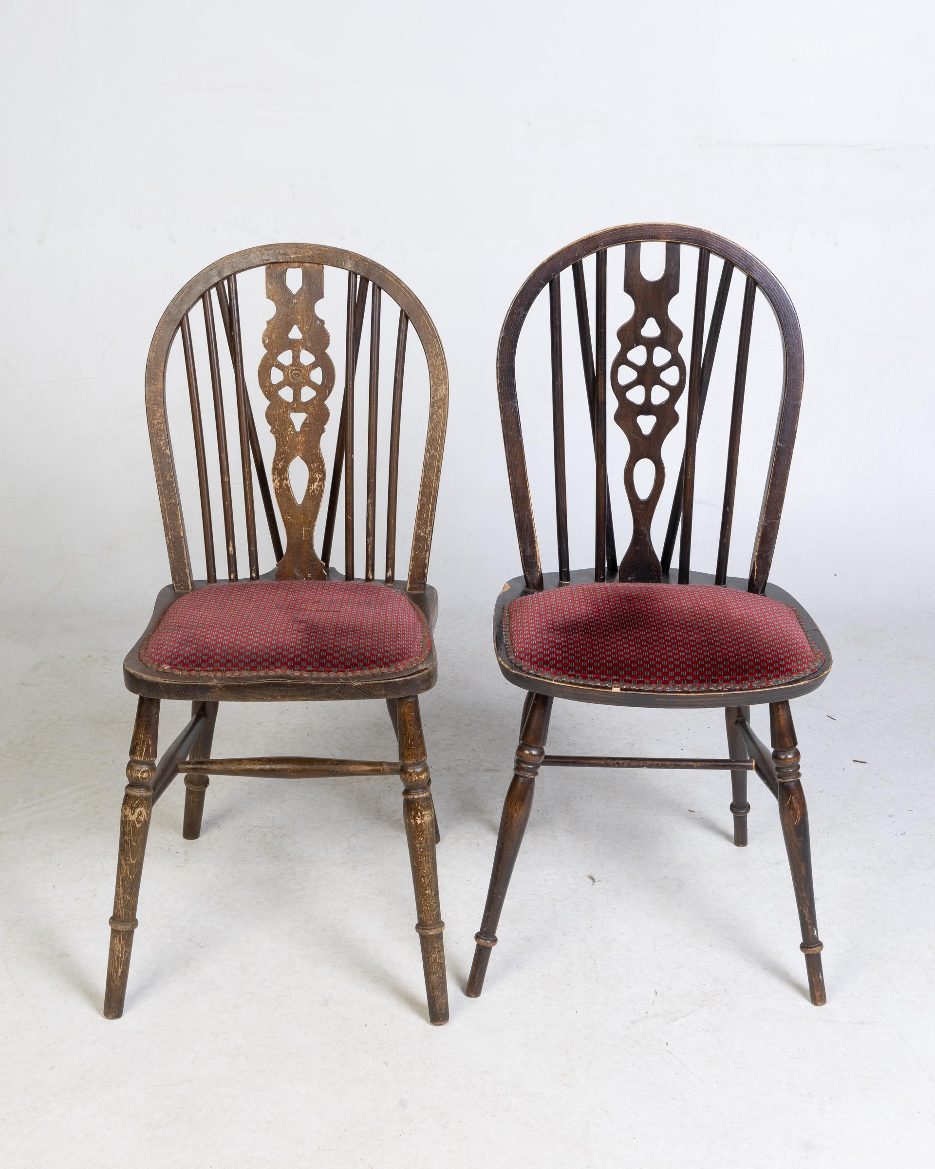Vintage Dark Wood Spindle Back Chairs (QTY of)
