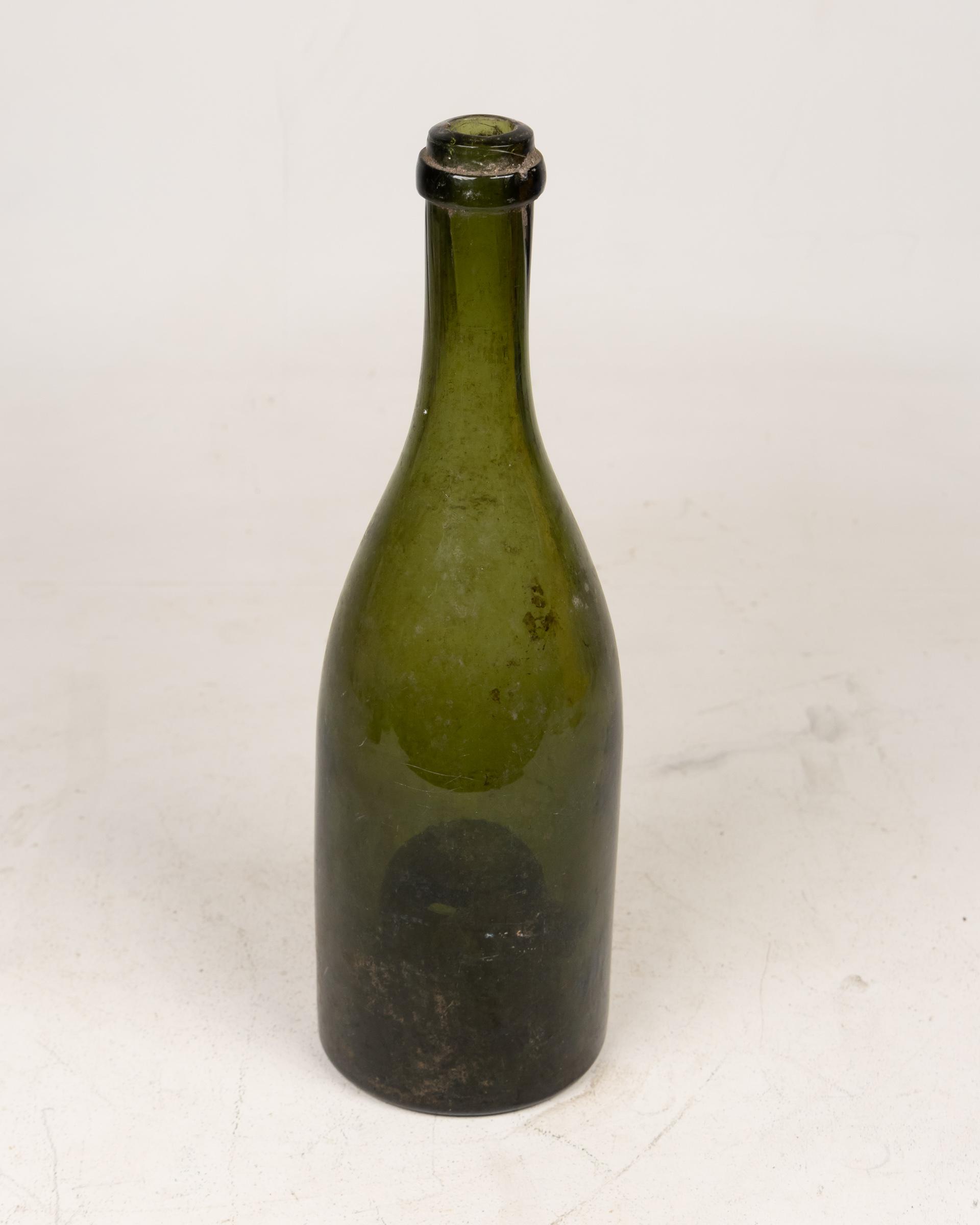 Vintage Large Green Glass Bottle