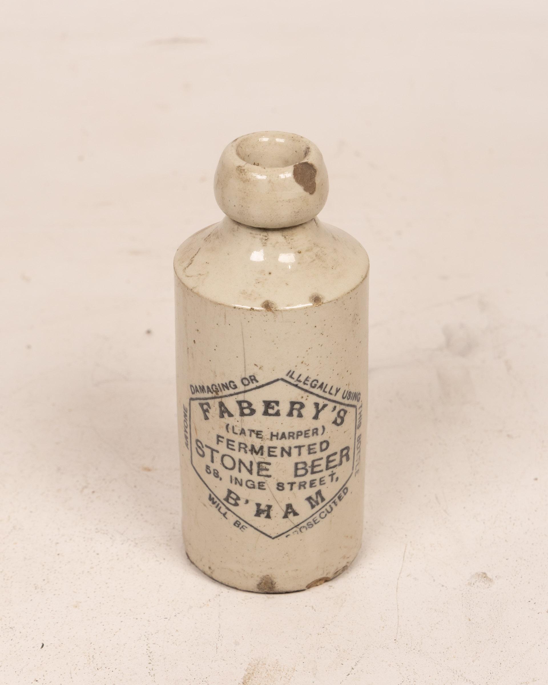 Fabery’s Birmingham Stone Beer Bottle