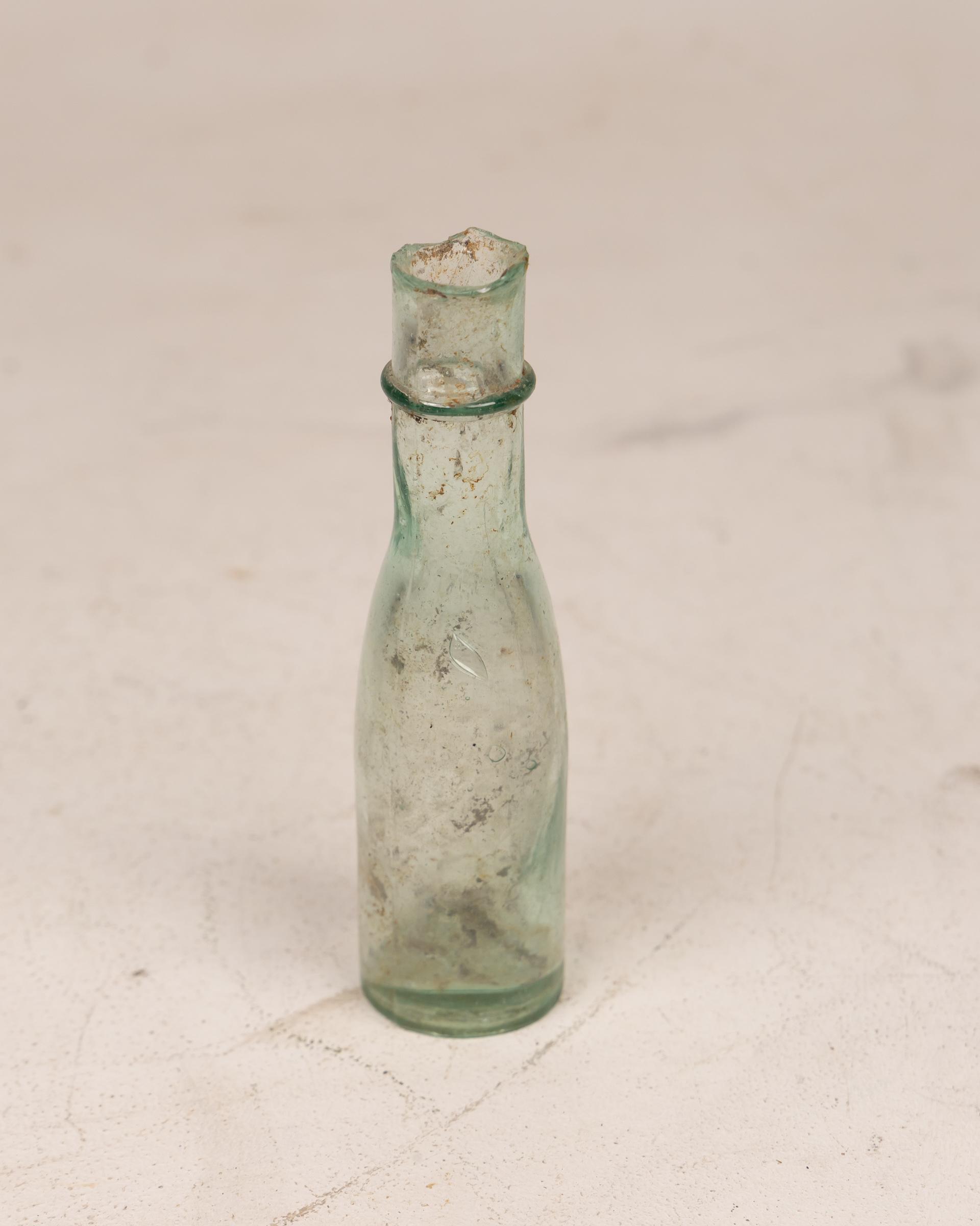 Antique Pale Green Glass Bottle