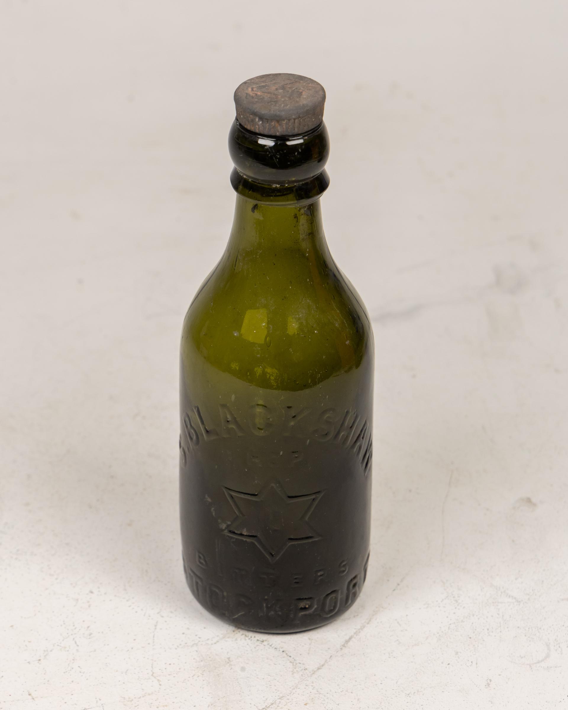 S. Blackshaw Stockport Glass Bottle