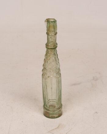Vintage Green Glass Swirl Bottle