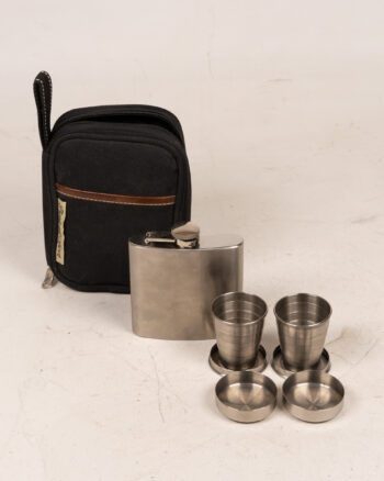 Picnic at Ascot Stainless Steel 6oz Flask with Cups