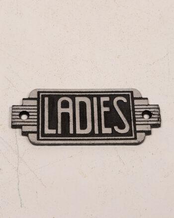 Cast Iron Art Deco Ladies Sign
