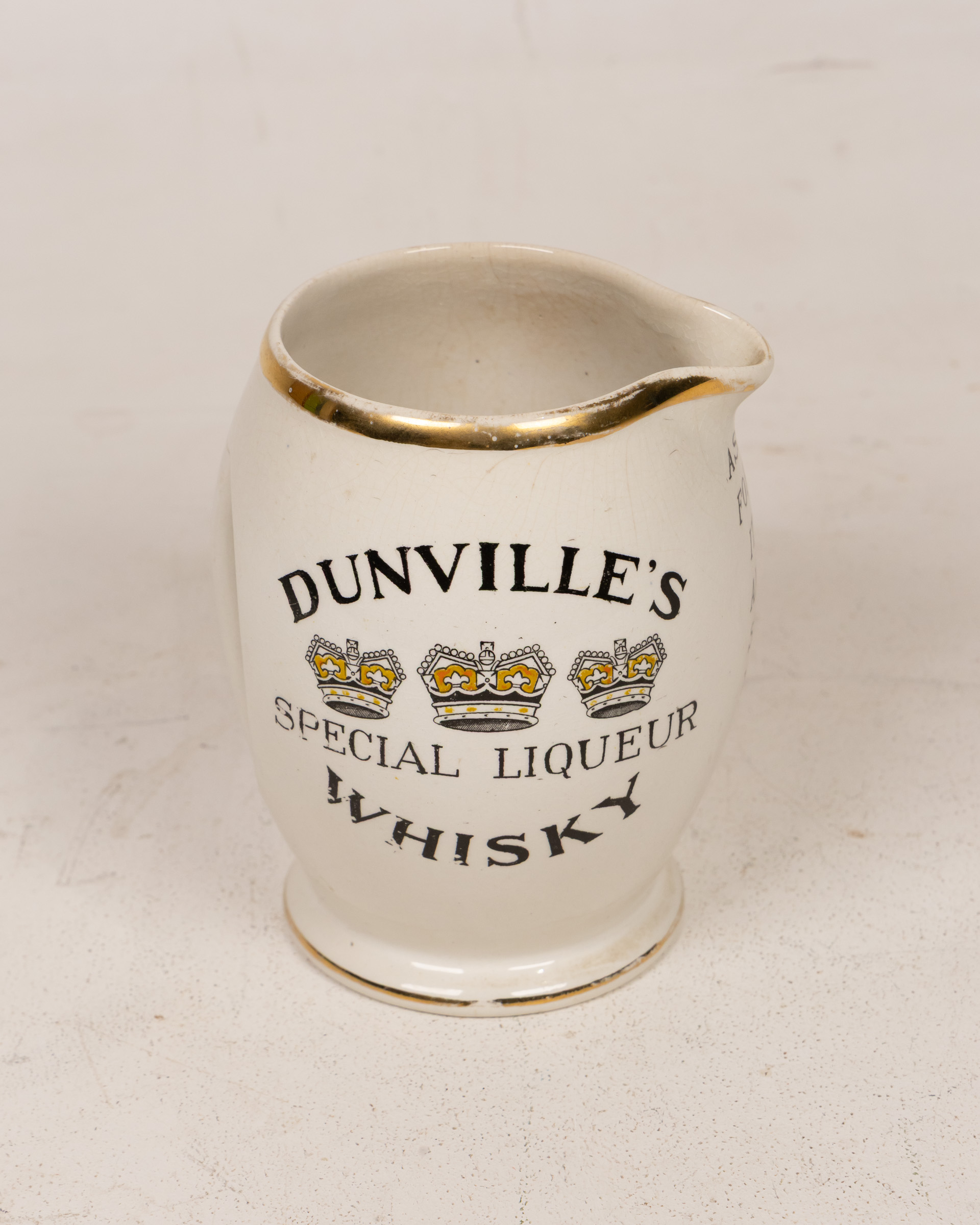 Dunville’s Belfast Whisky Round Jug