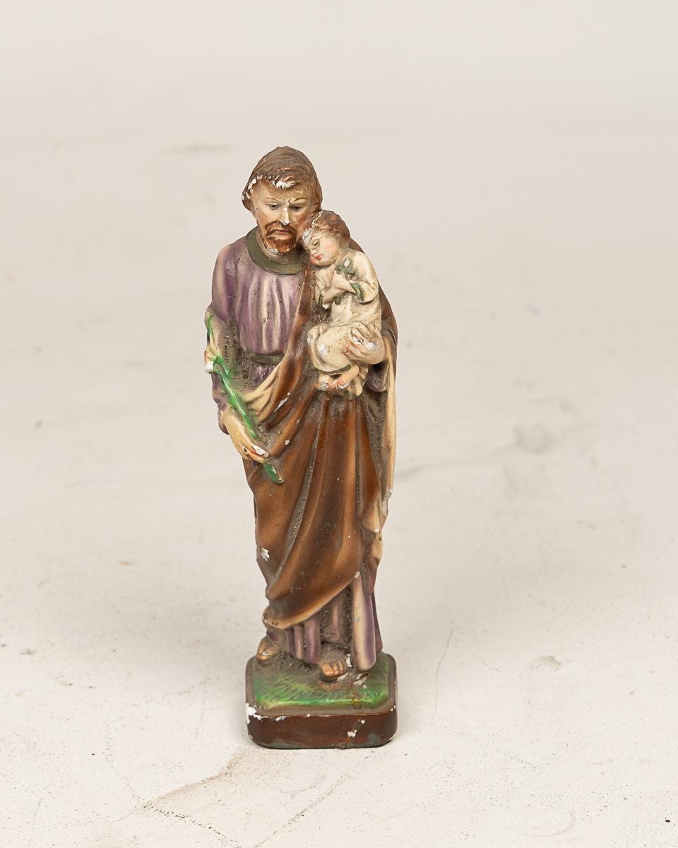 Small St. Joseph & Child Figurine