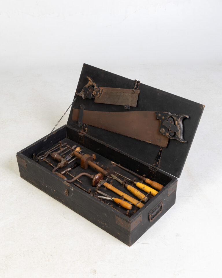 Vintage Wood Tool Box Set