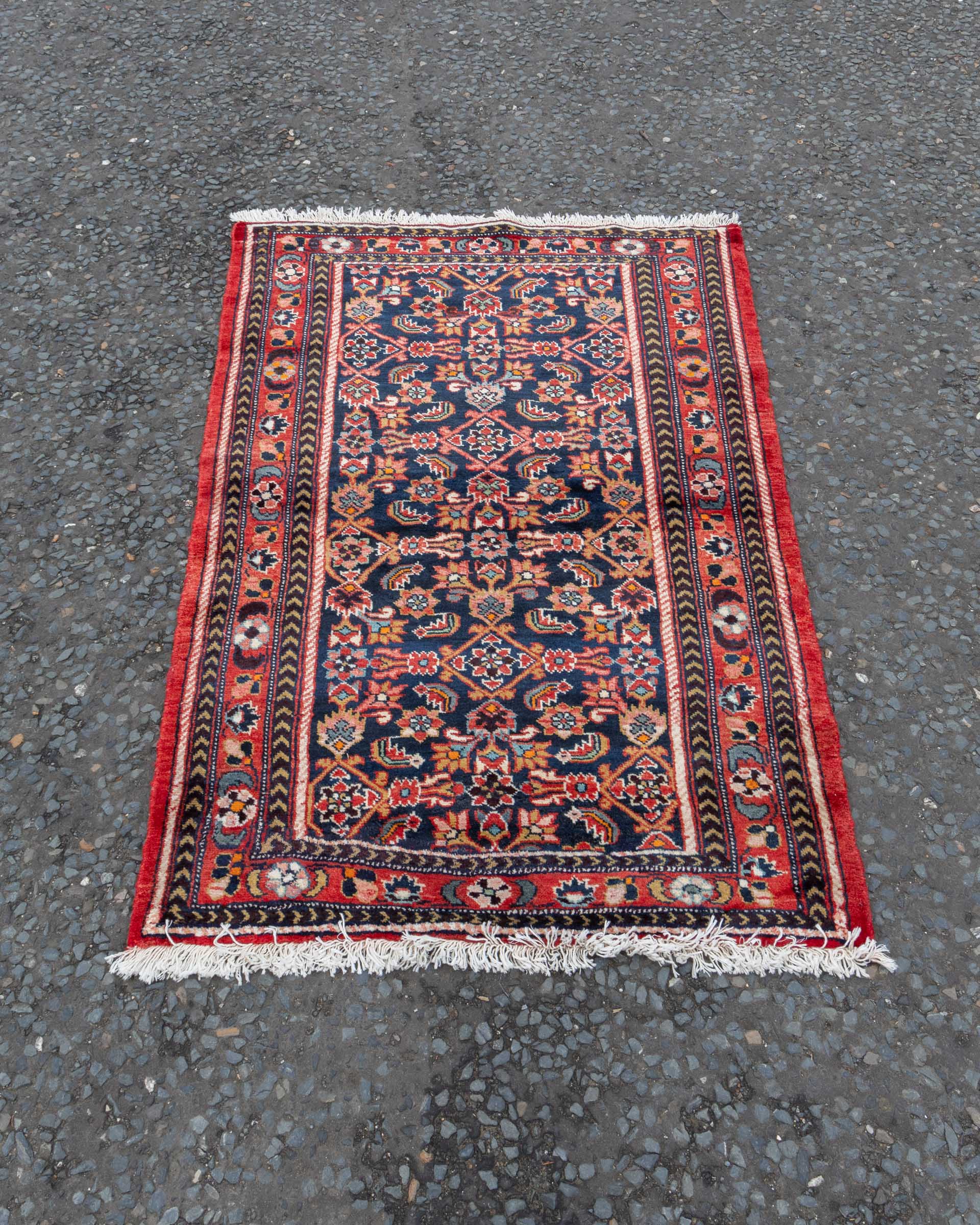 ST07 Blue Ground Handwoven Full Pile Hardibil Persian Rug