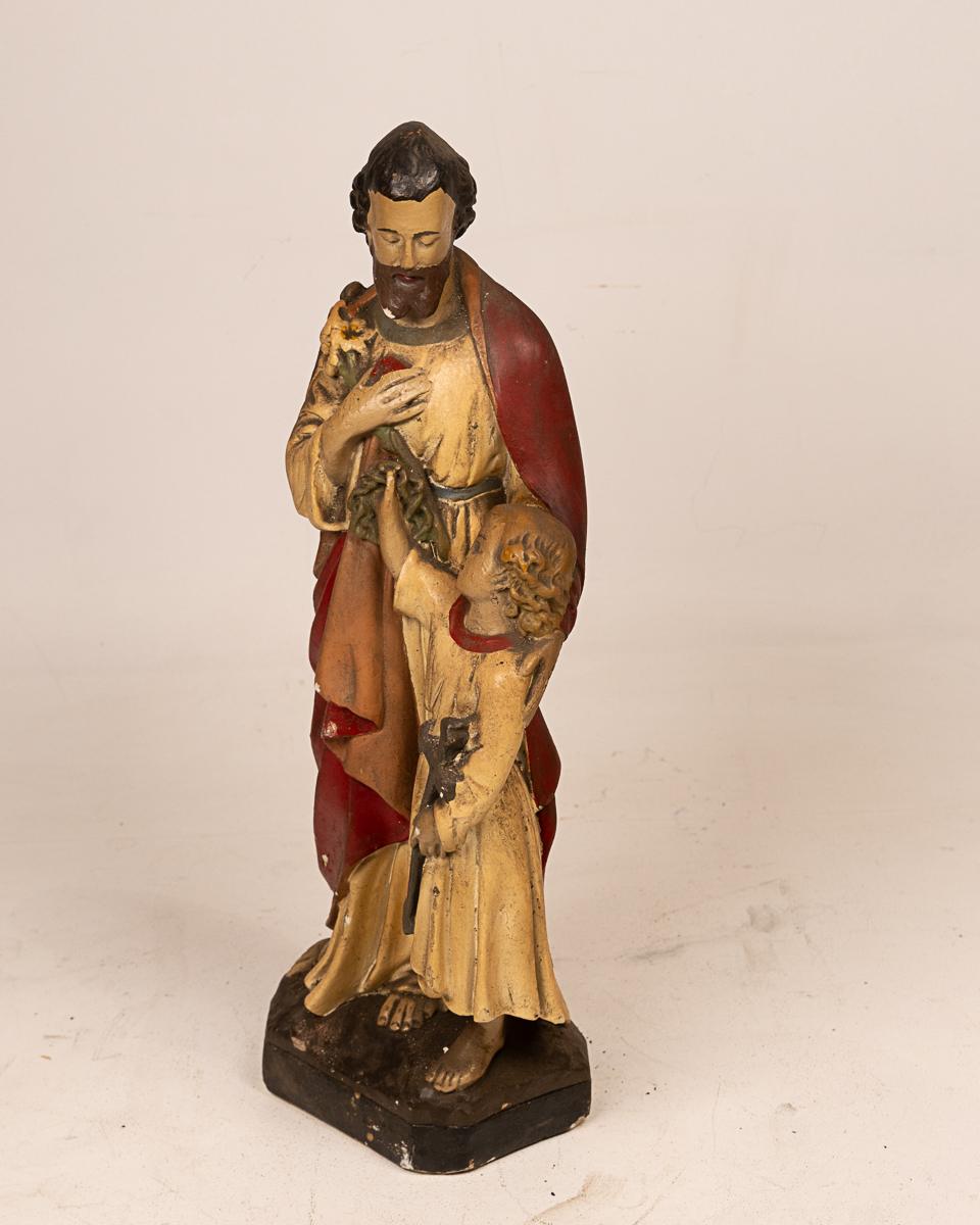Ceramic Joseph & Jesus Figurine