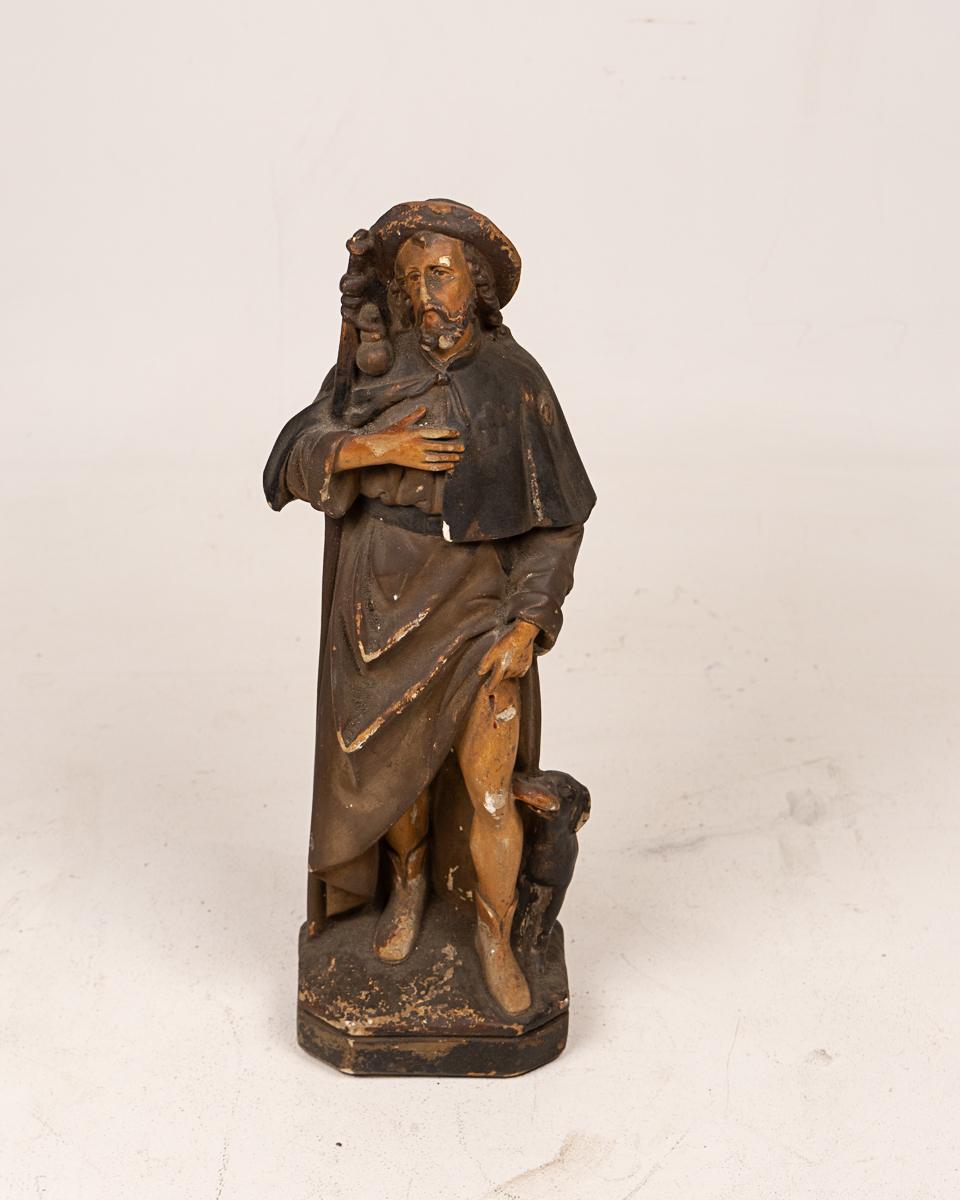 Ceramic Saint Rocco Figurine