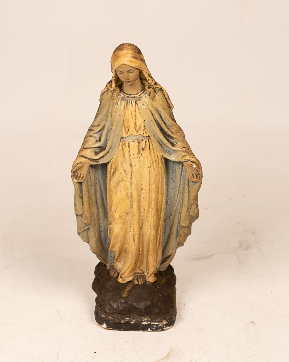 Vintage Ceramic Madonna Statue