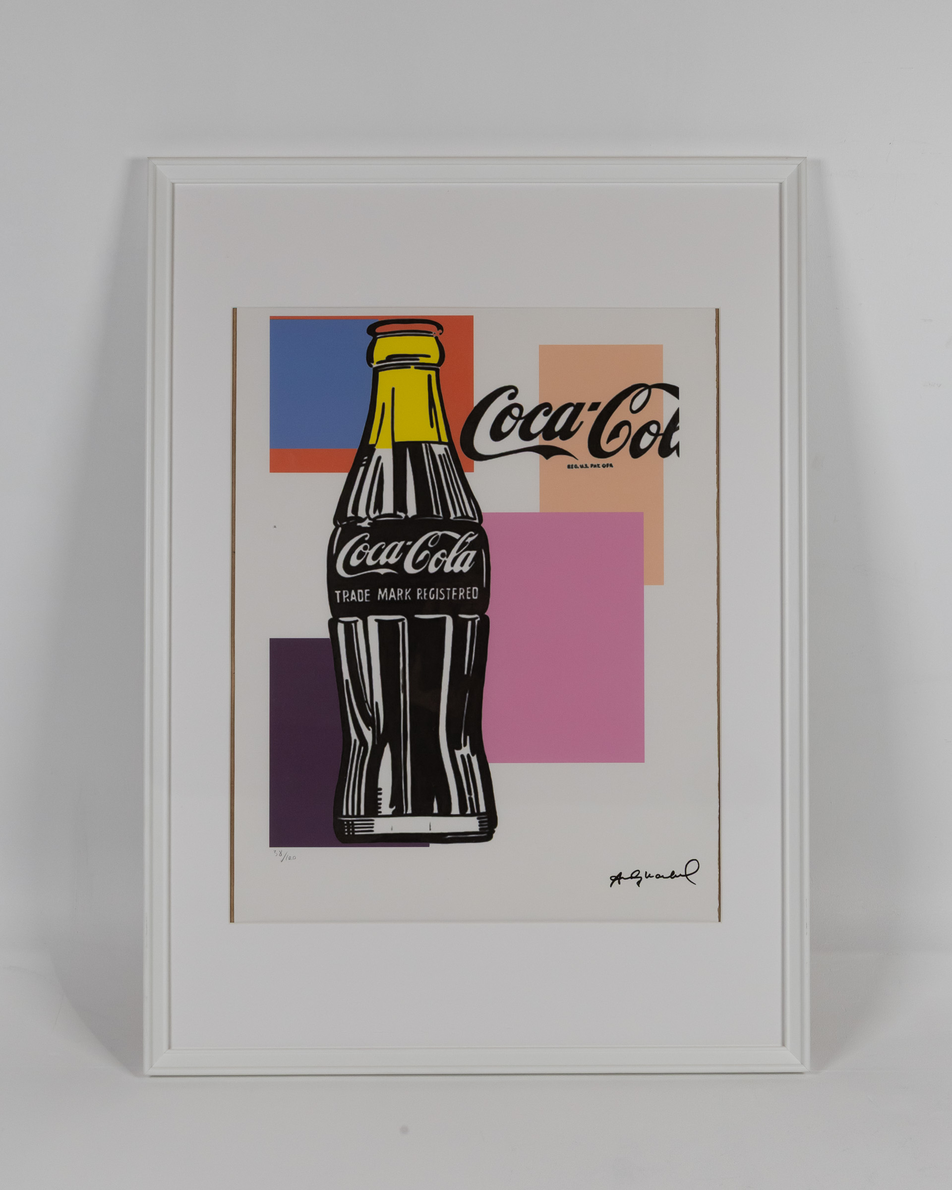 Framed Andy Warhol Coca-Cola Lithograph Print