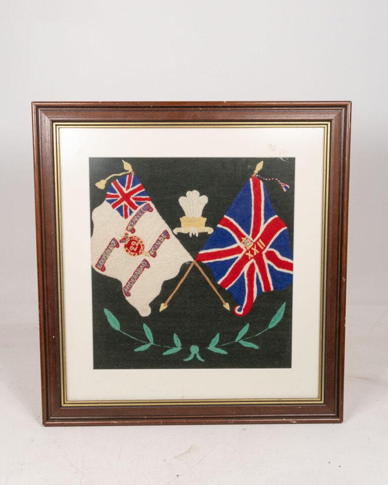 Framed Woolwork British Military Art