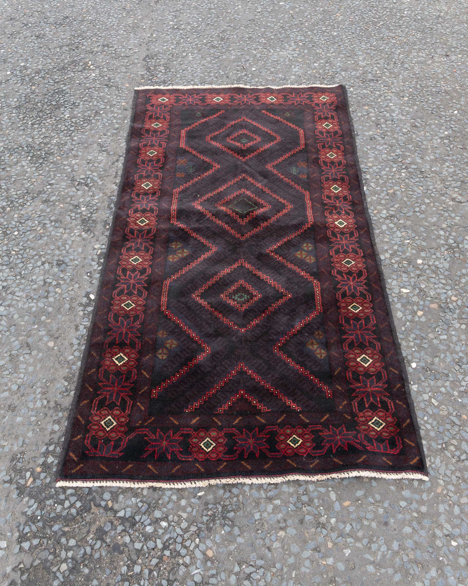 Handwoven Afghan Beluchi Wool Rug ST12