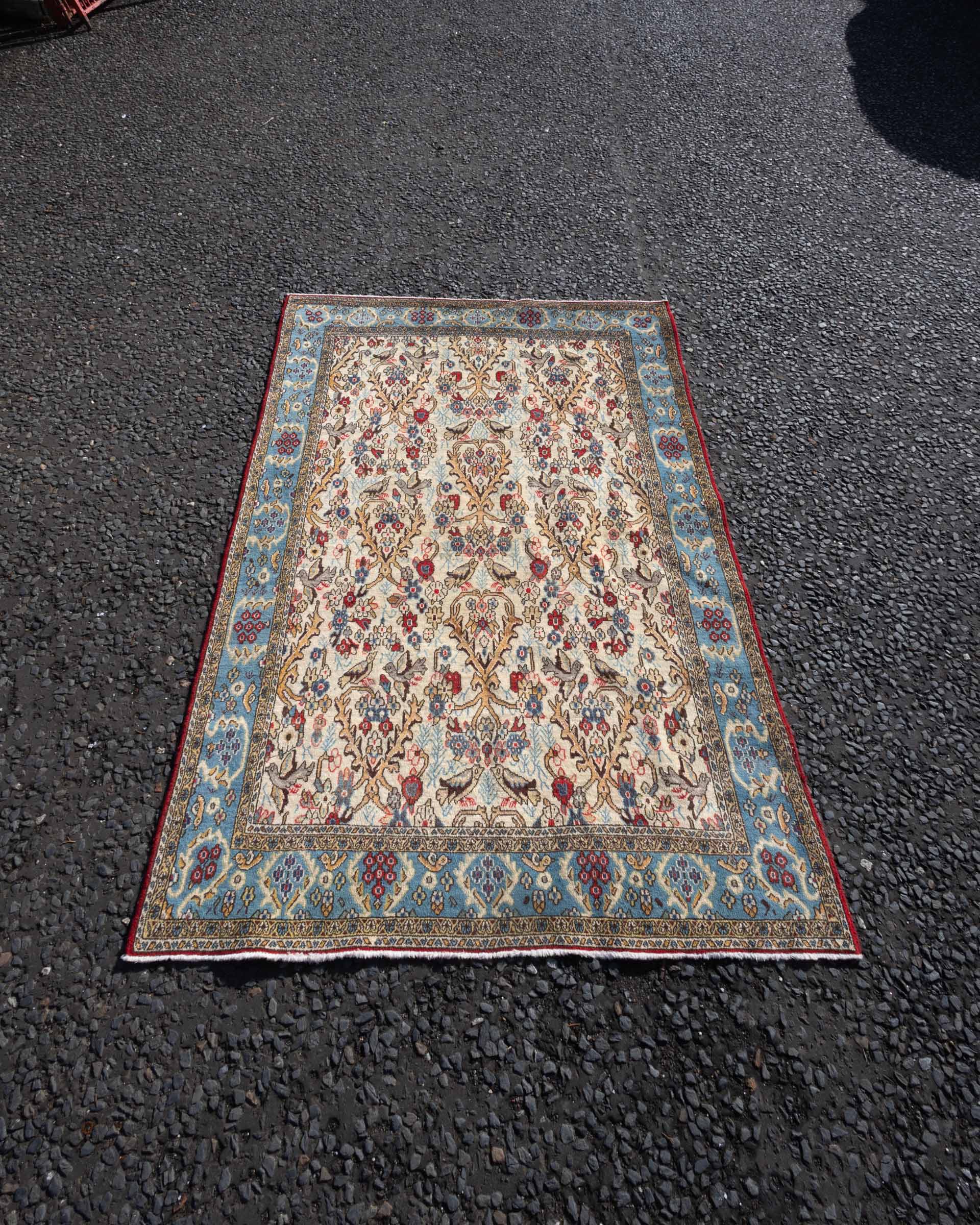 AUG28 Cream Ground Tabriz Rug