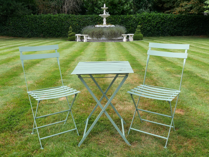 Metal Garden Bistro Set – Table & 2 Chairs