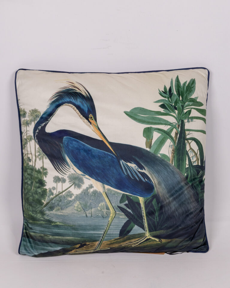 John James Audubon 'Louisiana Heron' Cushion - 55cm x 55cm
