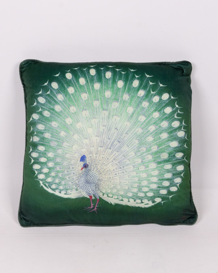 Ohara Koson 'Peacock' Cushion - 40cm x 40cm