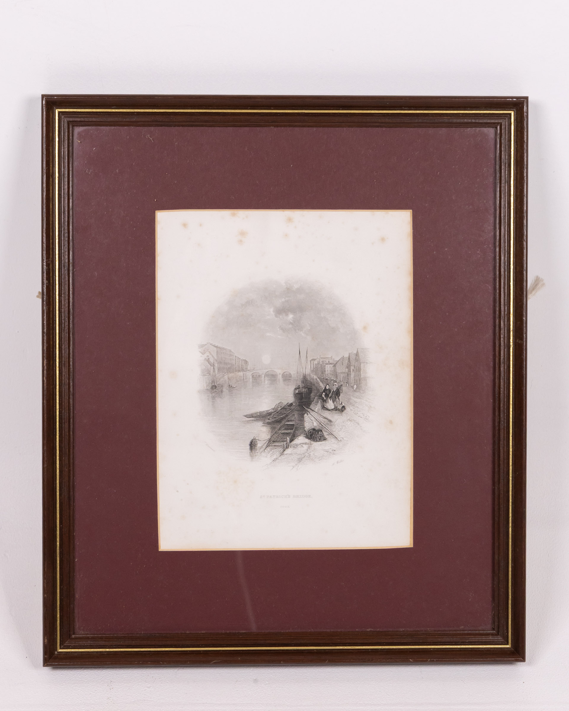 Framed “St. Patrick’s Bridge Cork” Etching