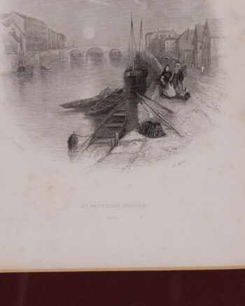 Framed “St. Patrick’s Bridge Cork” Etching