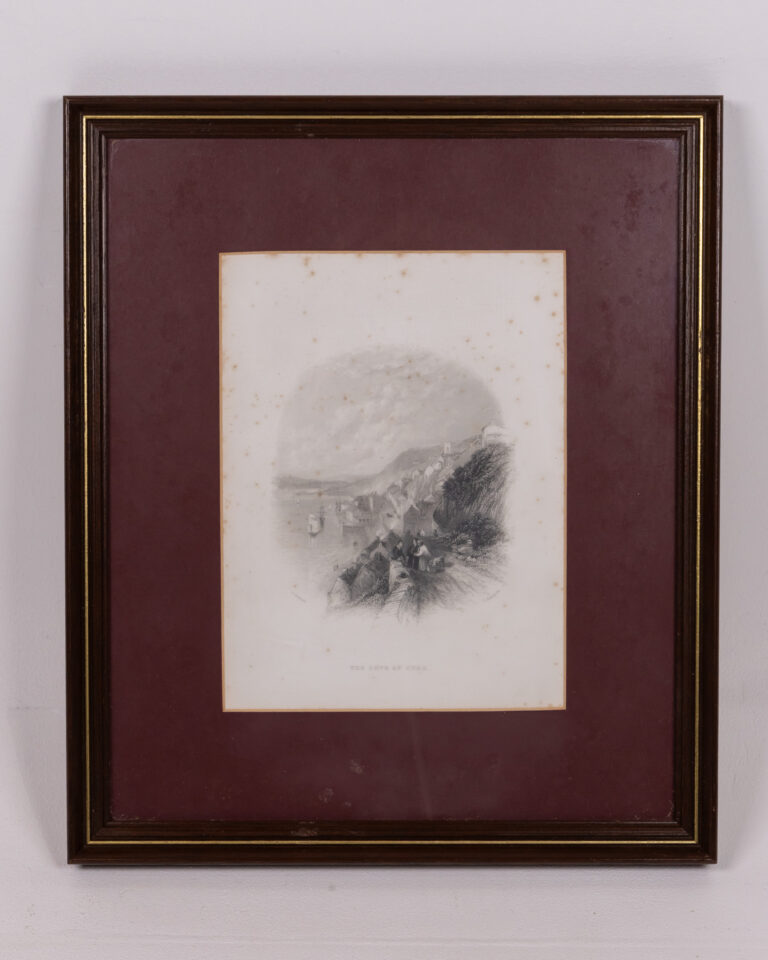 Framed "The Cove of Cork" Etching