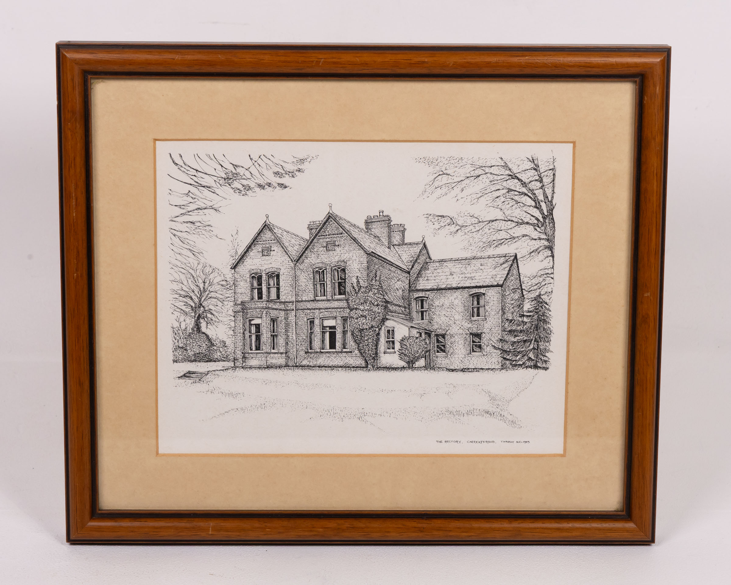 Framed Drawing of The Rectory in Carrickfergus