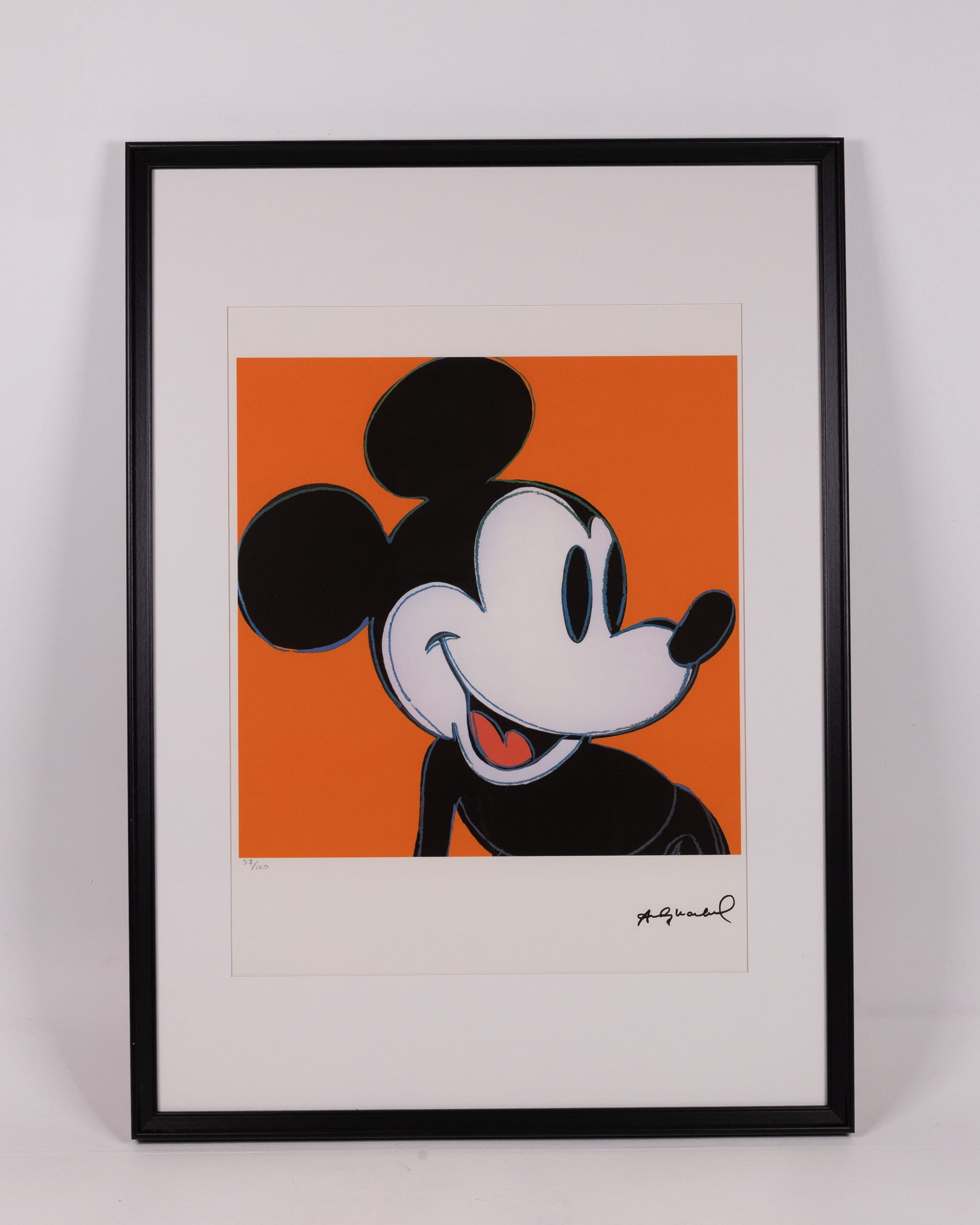 Andy Warhol Mickey Mouse Framed Lithograph Print