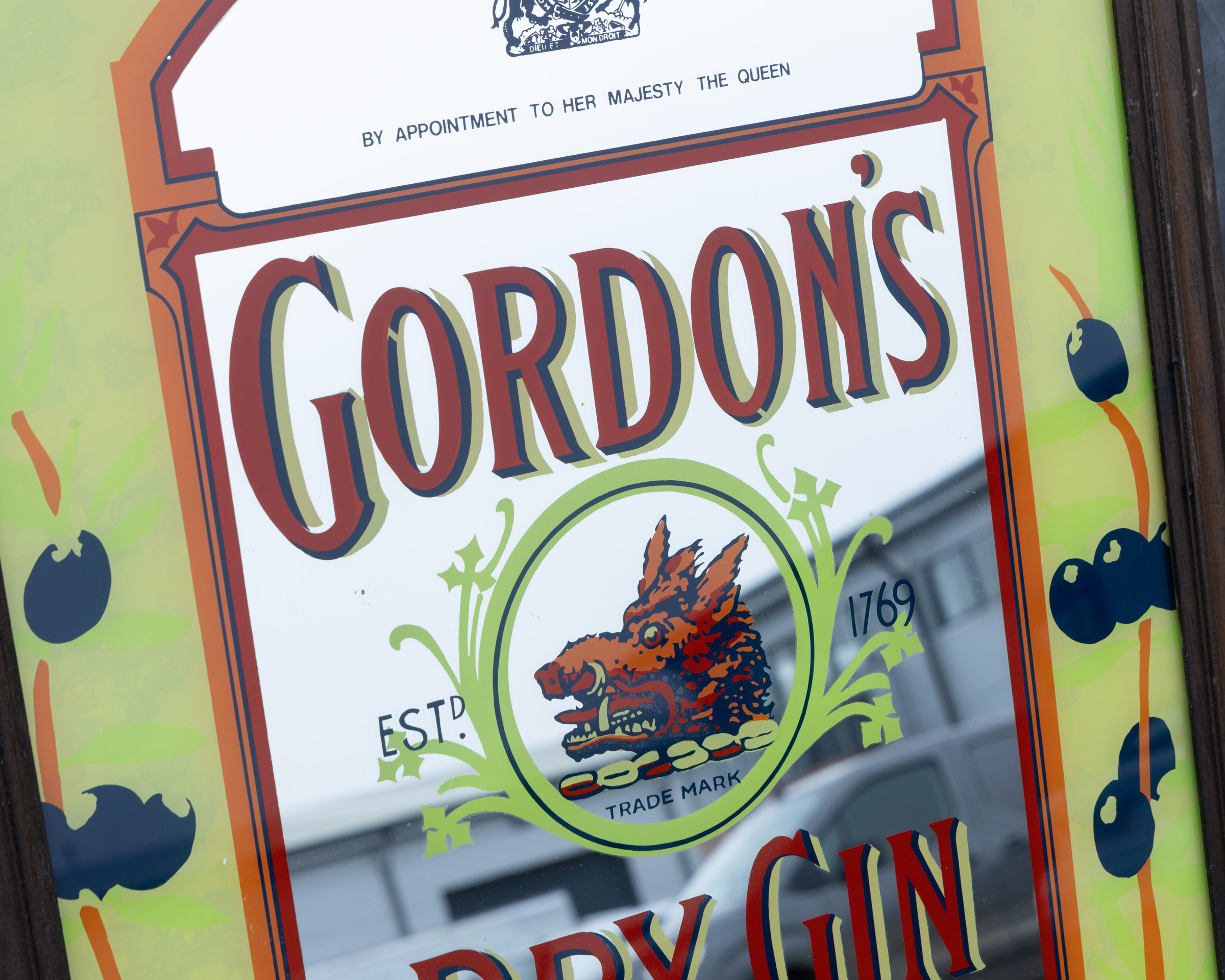 Vintage Gordon's Dry Gin Mirror - On The Square Emporium