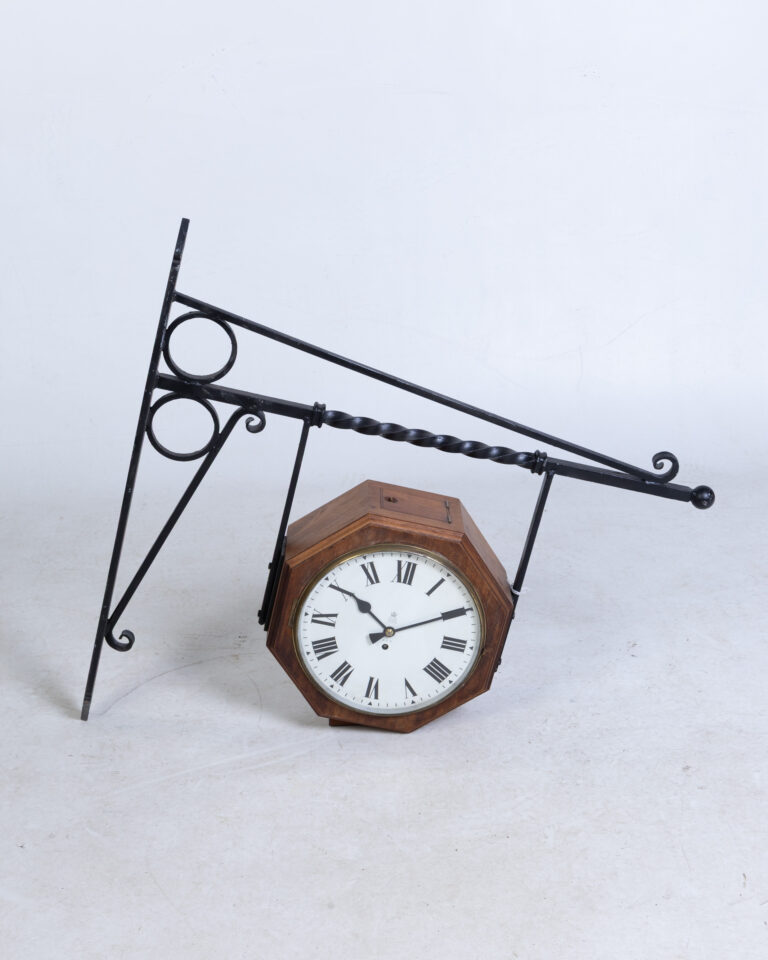 Vintage Double Sided GPO Clock with Iron Bracket