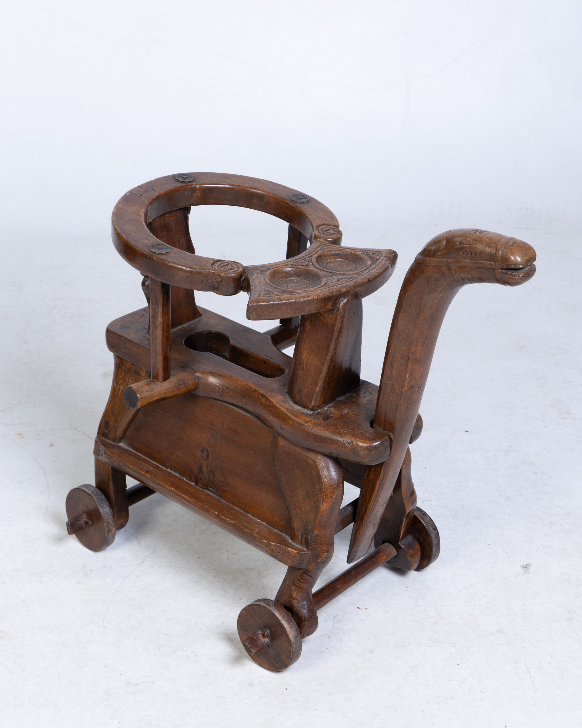 Antique Wooden Childs Ride On Camel