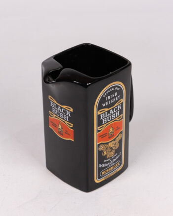 Black Bush Irish Whiskey ceramic jug, collectible breweriana item