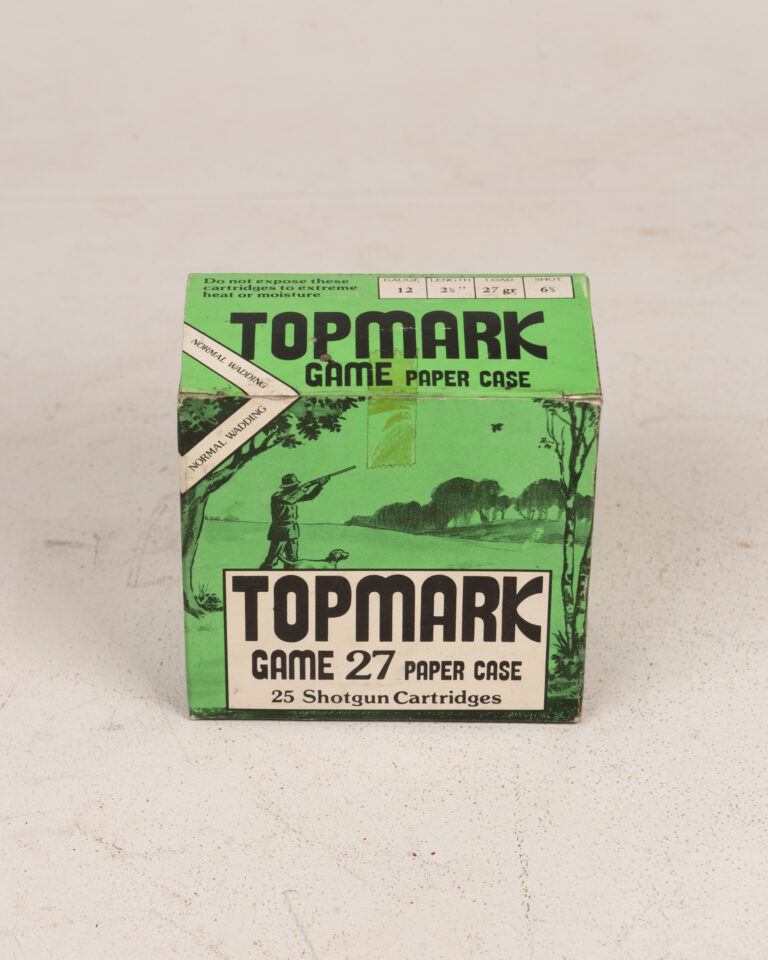 Vintage Topmark Game 27 Paper Case Shotgun Cartridges Box