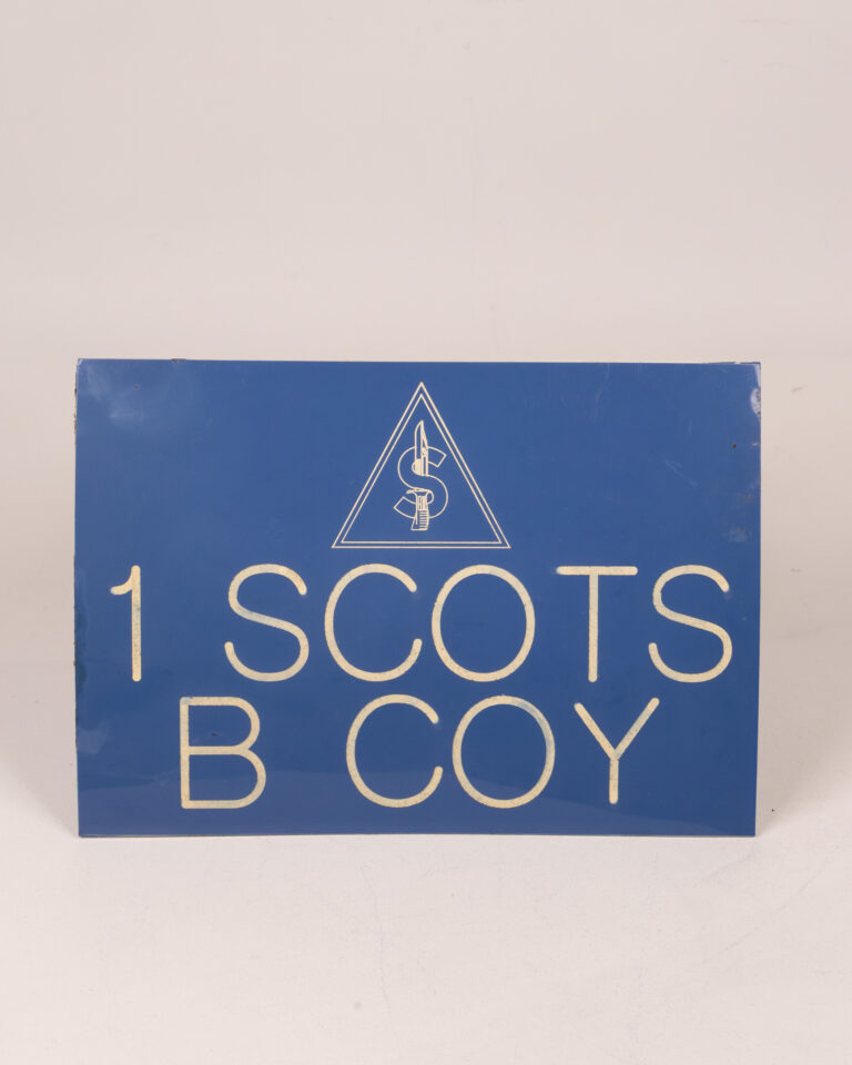 1 Scots B Coy Military Sign from NI Barracks