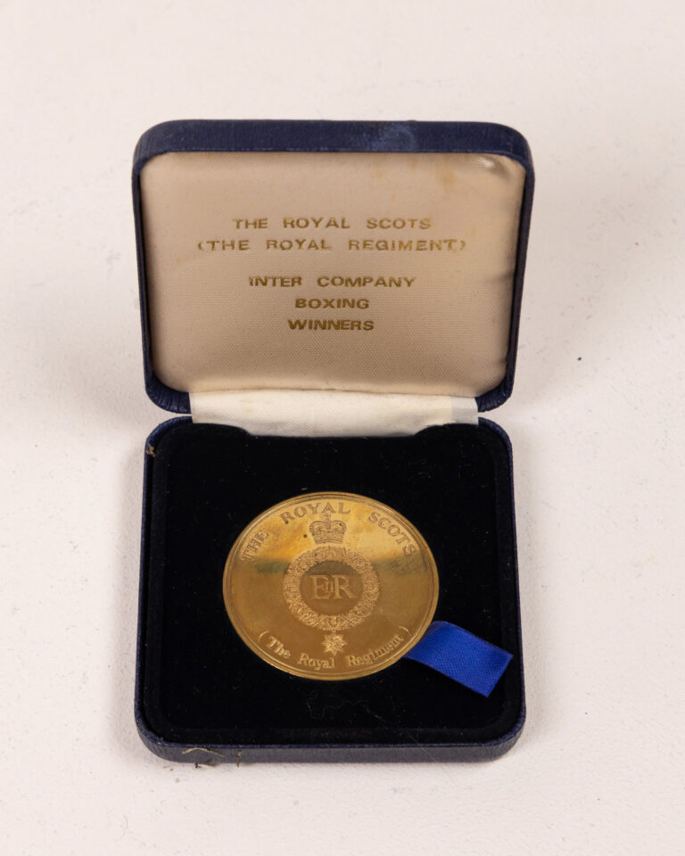 Royal Scots Regiment Boxing Winner Medal in Case