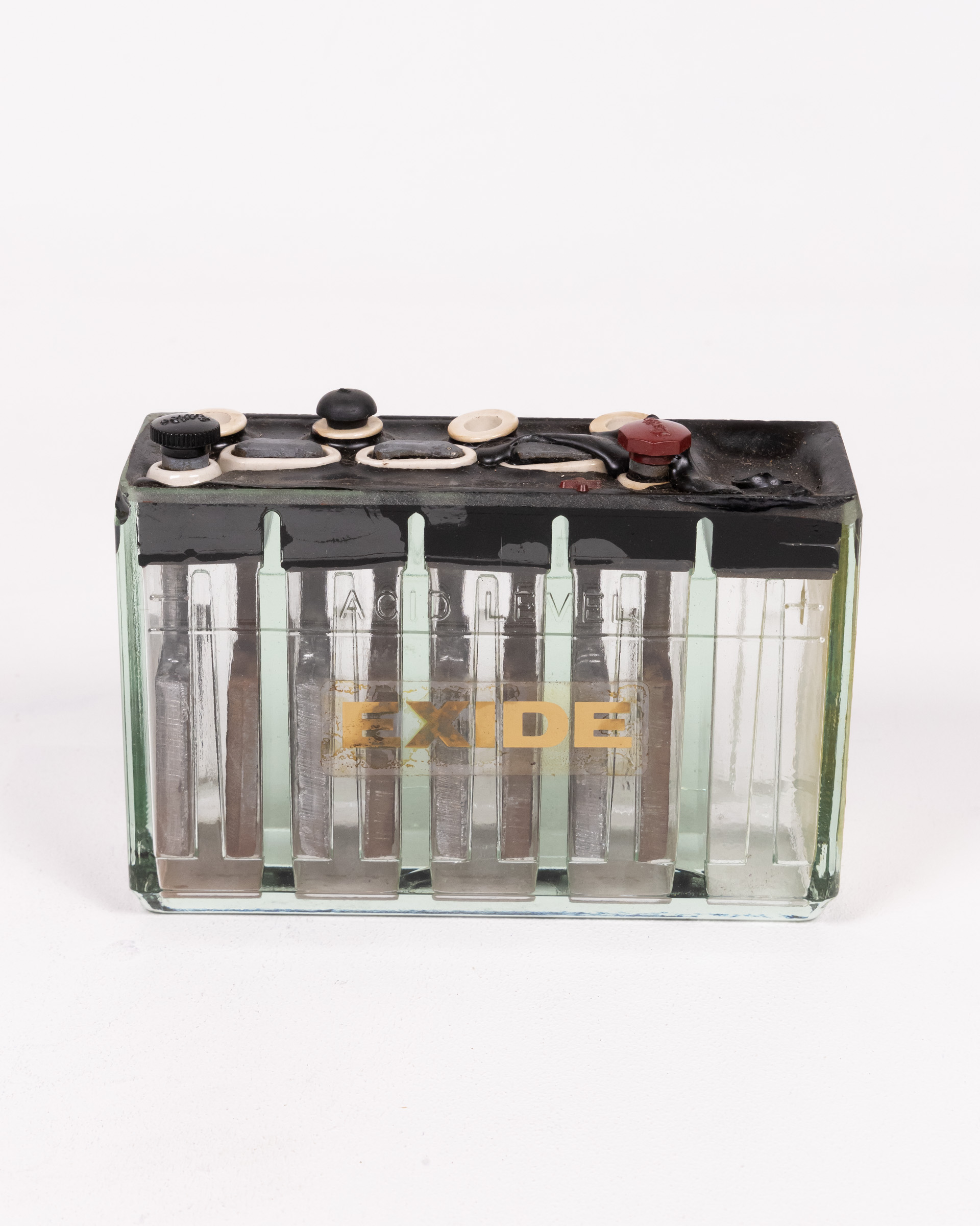 Vintage 1971 Exide GPO Glass Battery