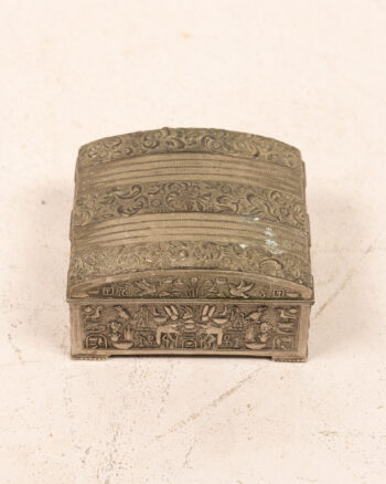 Vintage Silver Tone Egyptian Trinket Box