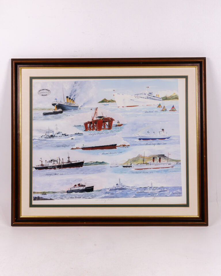 Harland & Wolff Belfast Ships Framed Print