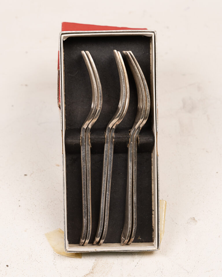 Derby & Sons Sheffield Silver Dessert Forks - Boxed