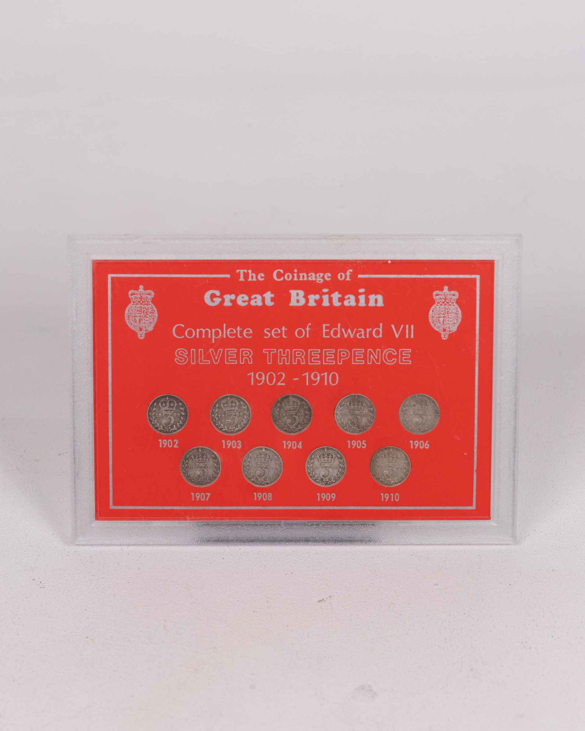 Edward VII Silver Threepence Coin Set 1902-1910